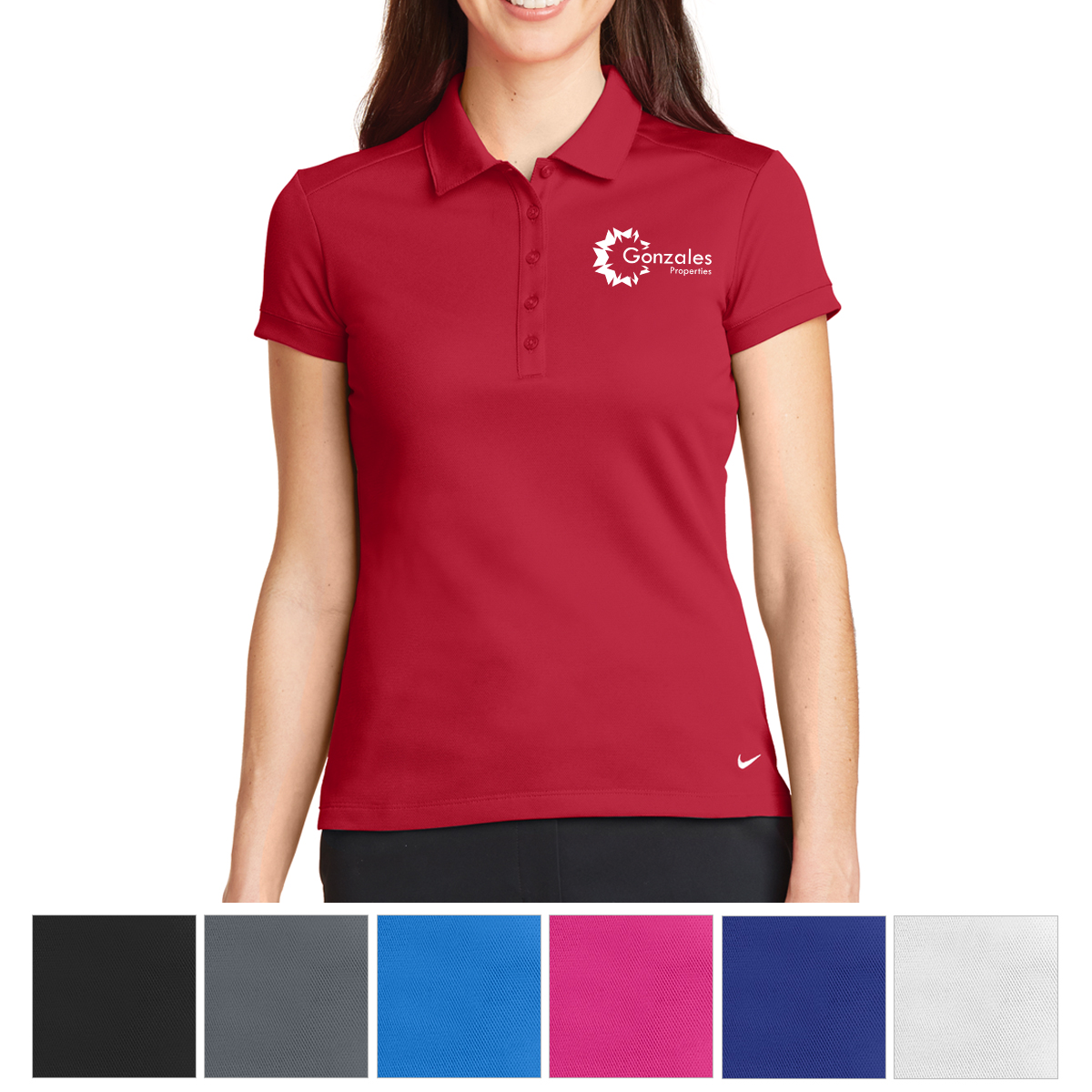 Nike Ladies Dri-FIT Solid Icon Pique Modern Fit Polo