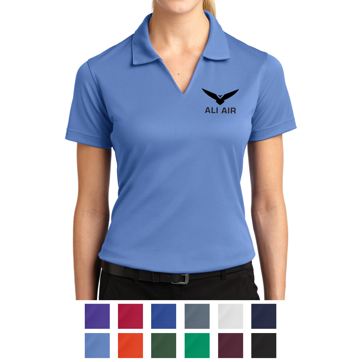 Sport-Tek® Ladies Dri-Mesh® V-Neck Polo