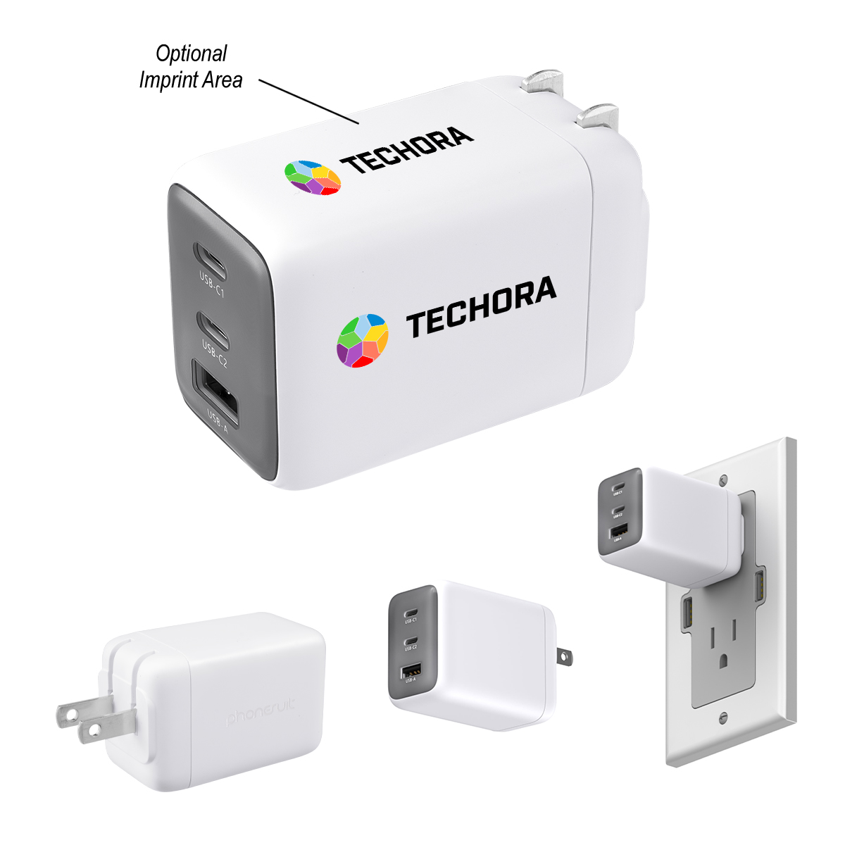 65W PD PhoneSuit® Gan Wall Charger